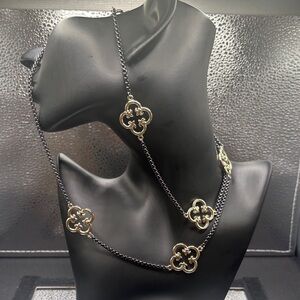 Elegant Gold and Black Necklace